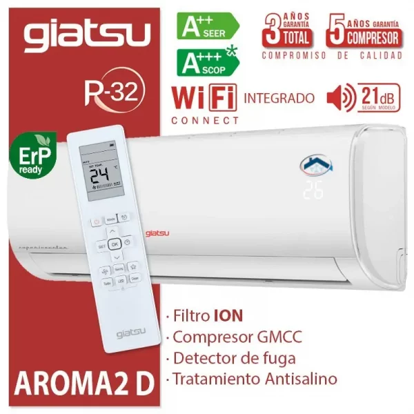 Aire Acondicionado Giatsu Aroma 2D GIA-S18AR2D Wifi