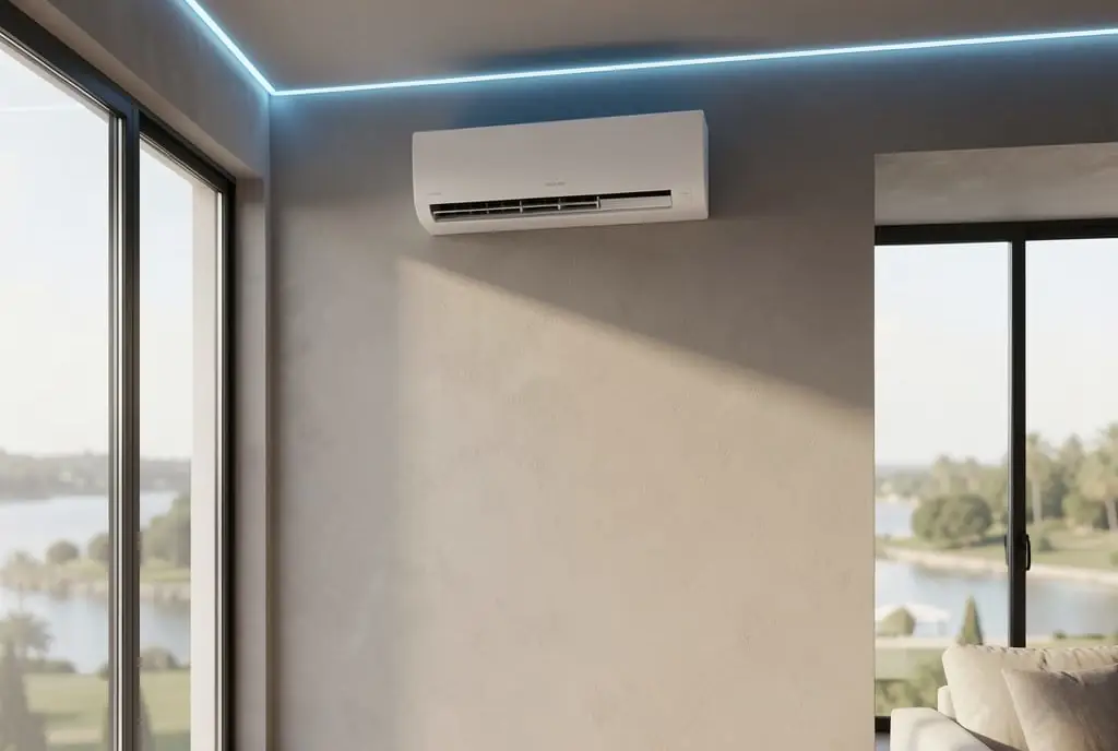 Salón con aire acondicionado