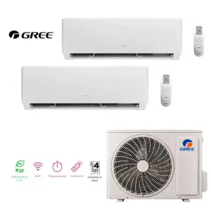 Aire Acondicionado Gree 2X1 FM 14 + Pular 9 + Pular 9 con wifi